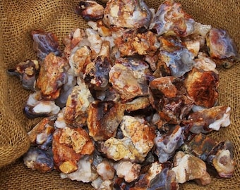 Big Sale!! 3000 Carat Lots of Natural Fire Agate Rough + a Free faceted gemstone