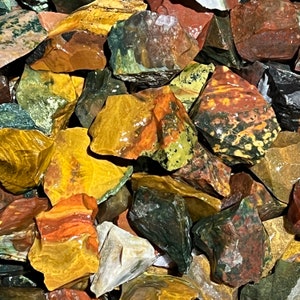 Big Sale!! WHOLESALE Lots of Fancy Jasper Rough + a VERY Nice FREE Faceted Gemstone (3 lbs, 5 lbs, or 11 lbs)