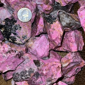 Summer Sale!! 500 Carat Lots of PINK Rhodonite Rough (MEDIUM Size) Plus a FREE Faceted Gemstone