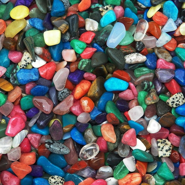 Summer Sale!! Tumbled POLISHED Gemstone mix 3 over 1000 carats and 100+ gemstones + a Free Faceted Gemstone