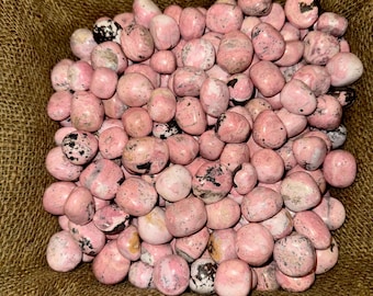 Big Sale!! (TUMBLED) Pink Rhodonite 500 Carat Lot + a Free Faceted Gemstone