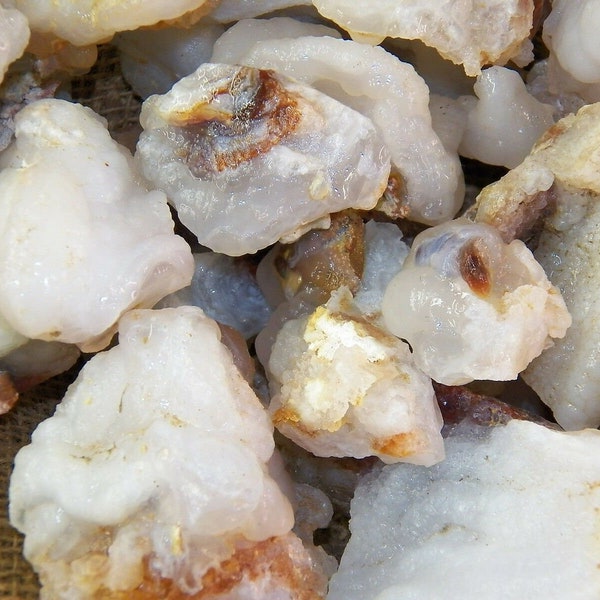 Summer Sale!! 3000 Carat Lots of White Fire Agate Rough Plus a Free Faceted Gemstone