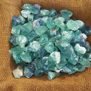 Big Sale!! WHOLESALE Lots of GREEN Fluorite Rough + a Very Nice FREE Faceted Gemstone (3 lbs, 5 lbs, or 11 lbs)