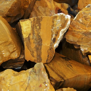 Big Sale!! 1000 Carat Lots of Yellow Jasper Rough Plus a FREE Faceted Gemstone