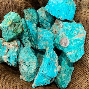 Summer Sale!! WHOLESALE Lots of (LARGE) Natural Turquoise Rough Plus a Free Faceted Gemstone (3 lbs, 5 lbs, or 11 lbs)