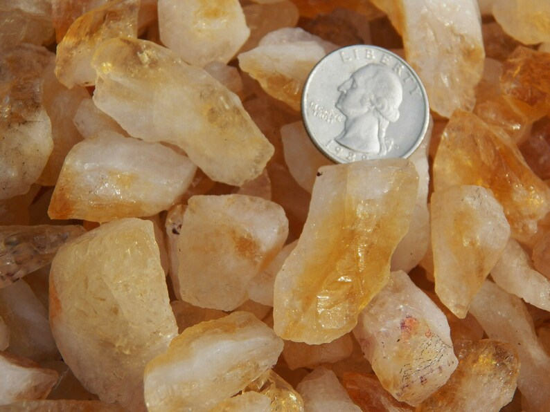 Citrine Rough Plus a FREE Faceted Gemstone! 3000 Carat Lots of SMALL 