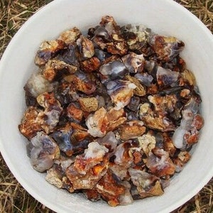 Summer Sale!! 1000 Carat Lots of Natural Fire Agate Rough + a Free faceted Gemstone