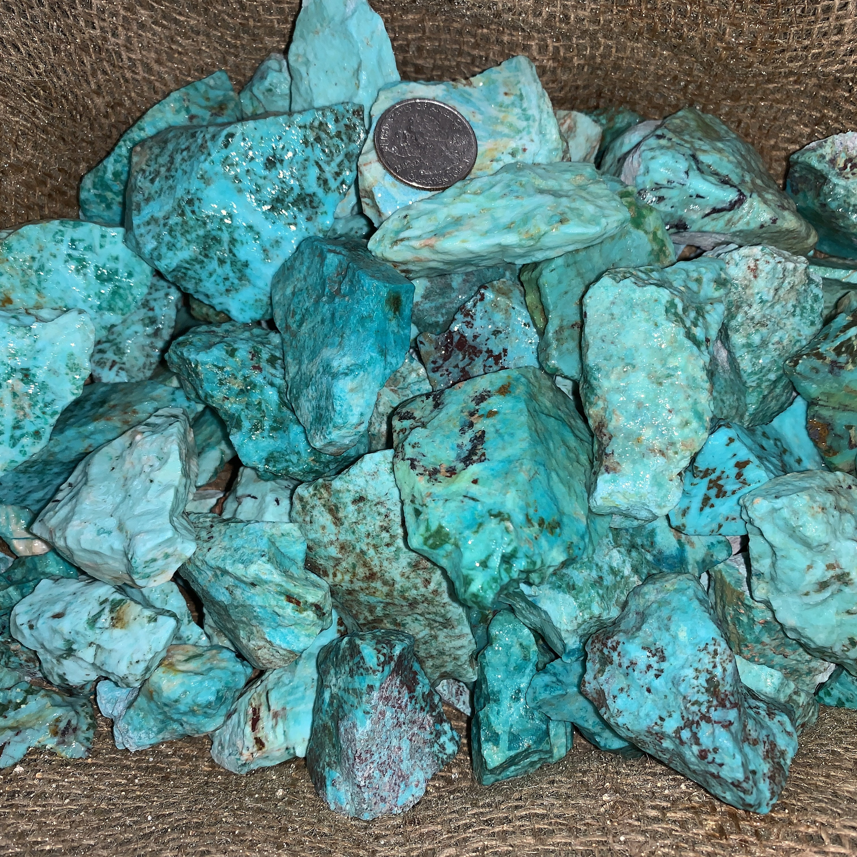 Big Sale!! WHOLESALE Lots of Natural Turquoise Rough + a Free Faceted ...