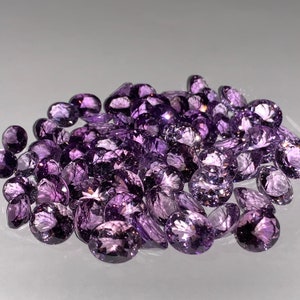 Big Sale!! Purple Amethyst ALL NATURAL REAL Faceted Gemstones - Wholesale - (10-100) Carat lots. Mixed sizes - Top Quality