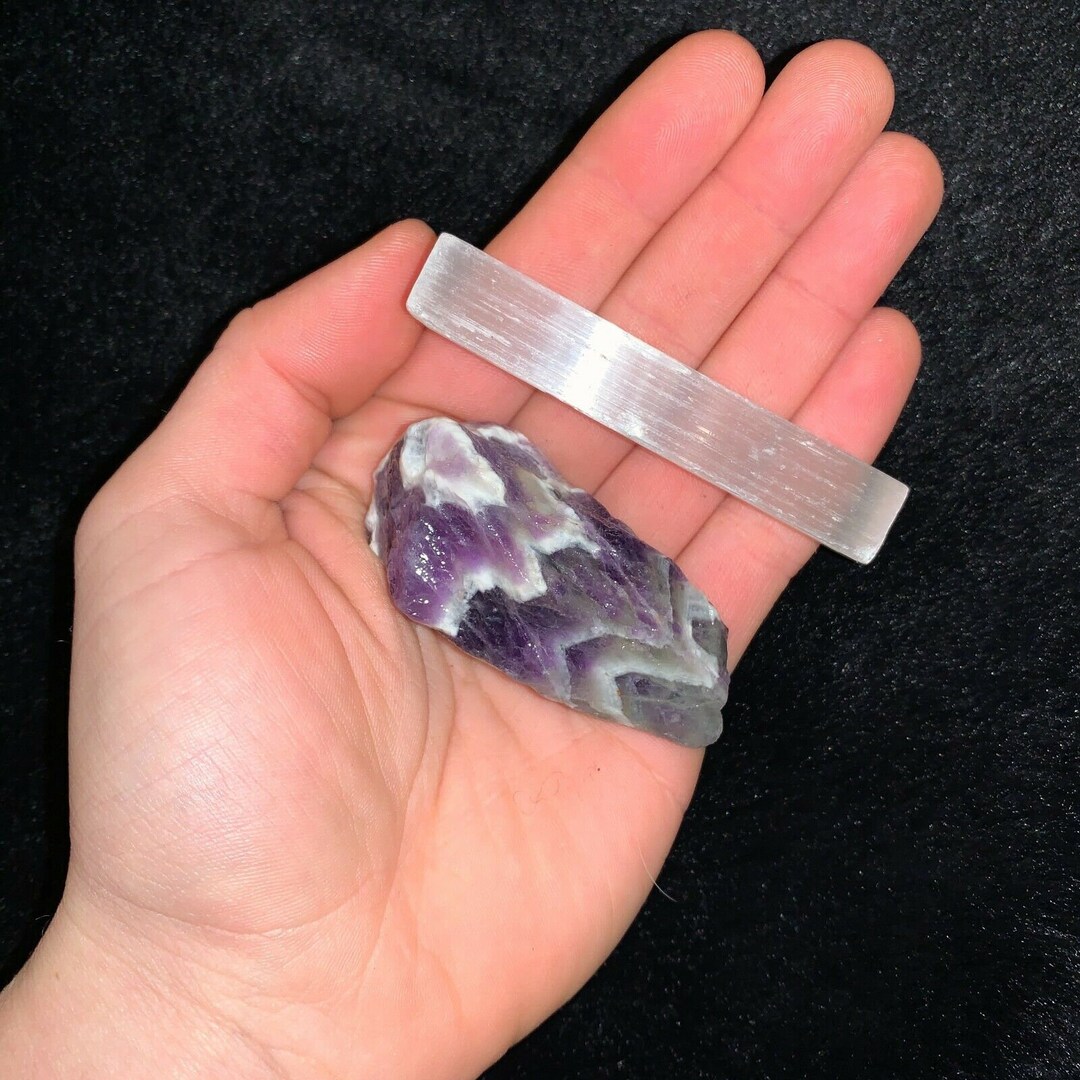 One Charged Bloodstone Rough Gemstone + FREE Selenite Charging Stick
