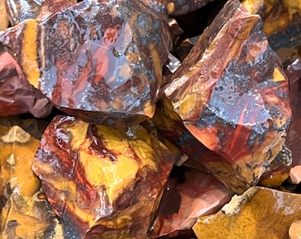 Big Sale!! TIGER IRON Rough - 1000 Carat Lots (Very Rare) + a Free Faceted Gemstone!