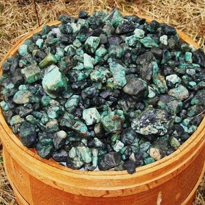 Summer Sale!! 3000 Carat Lots of Unsearched Natural Emerald Rough + a Free Faceted Gemstone