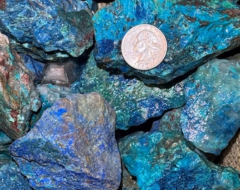 Big Sale!! Shattuckite Chrysocolla Rough (1000 Carat Lot) High End Plus a Free Faceted Gemstone