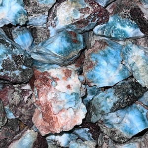 Big Sale!! 500 Carat Lots of Natural Larimar Rough + a Nice Free faceted Gemstone