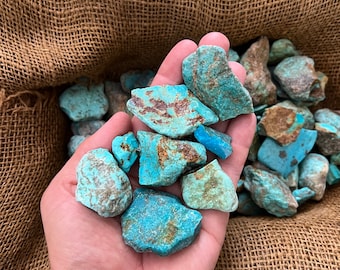 Summer Sale!! 1000 Carat Lots of Old Stock Kingman, AZ Turquoise Rough High End + A Free Faceted Gemstone