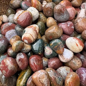 Winter Sale!! 1000 Carat Lots of Fancy Jasper TUMBLED POLISHED Gemstones + A FREE Faceted Gemstone