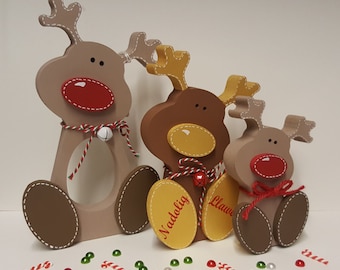 MDF Christmas Kinder Egg Holder on a Snowflake Shape Stand Stocking Filler Gift 
