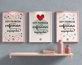 Lámina ENVÍO DIGITAL enfermero/a | Lámina personalizada | Lámina personalizada enfermero/a | Decoración | Regalo personalizado | Enfermero/a