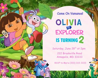 Explorer Birthday Invitation Template, Adventure Party Invite, Editable Canva Kids Safari Theme 7x5 Digital