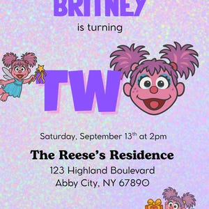 Sparkle & Magic Abby Cadabby 2nd Birthday Invitation
