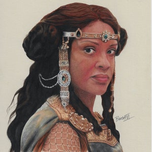 Queen Regent Miriel Art Print: Rings of Power Portrait (A4/A5)