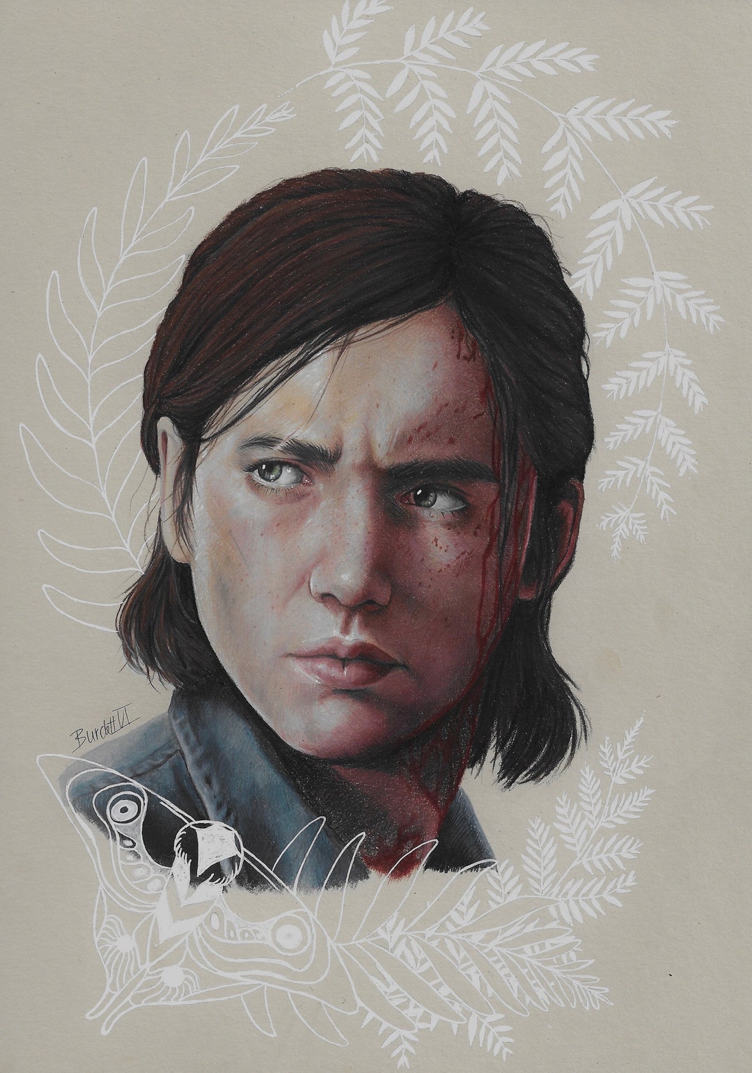 The Last Of Us - Ellie TLOU Part One A4 A5 Art print Video Game Gifts.
