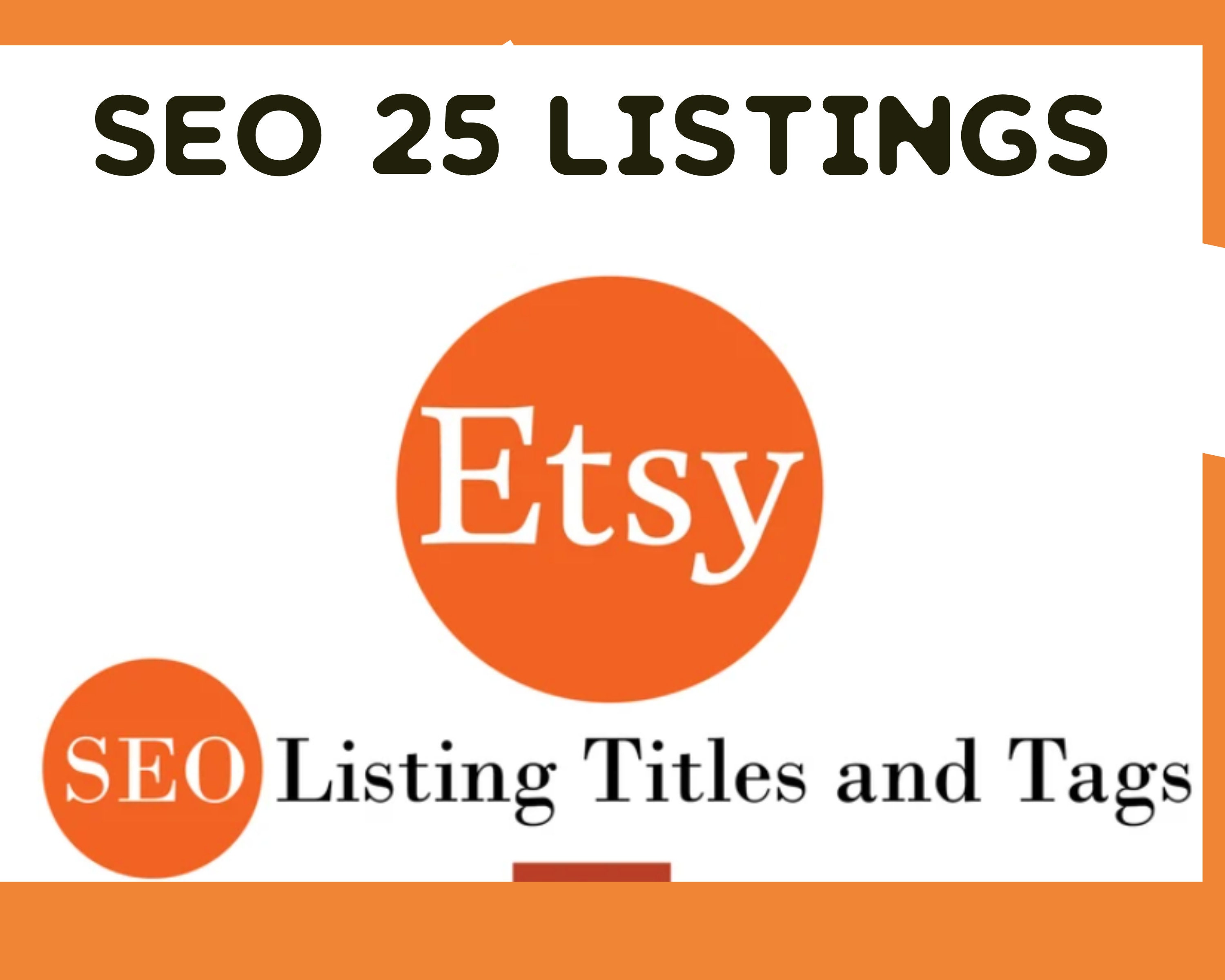 SEO your Etsy Shop Titles & Tags For 25 Of Your Listings SEO Etsy