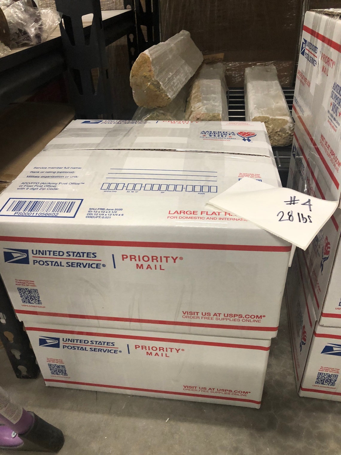 Large Flat Rate Boxes Filled With Broken Selenite for Etsy