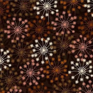 Flowers in the Wind – Brown Dandelions by Stof of Denmark (4501-689-brown)