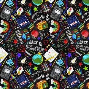 Back to School Chalk Print by Timeless Treasures (cd3023)