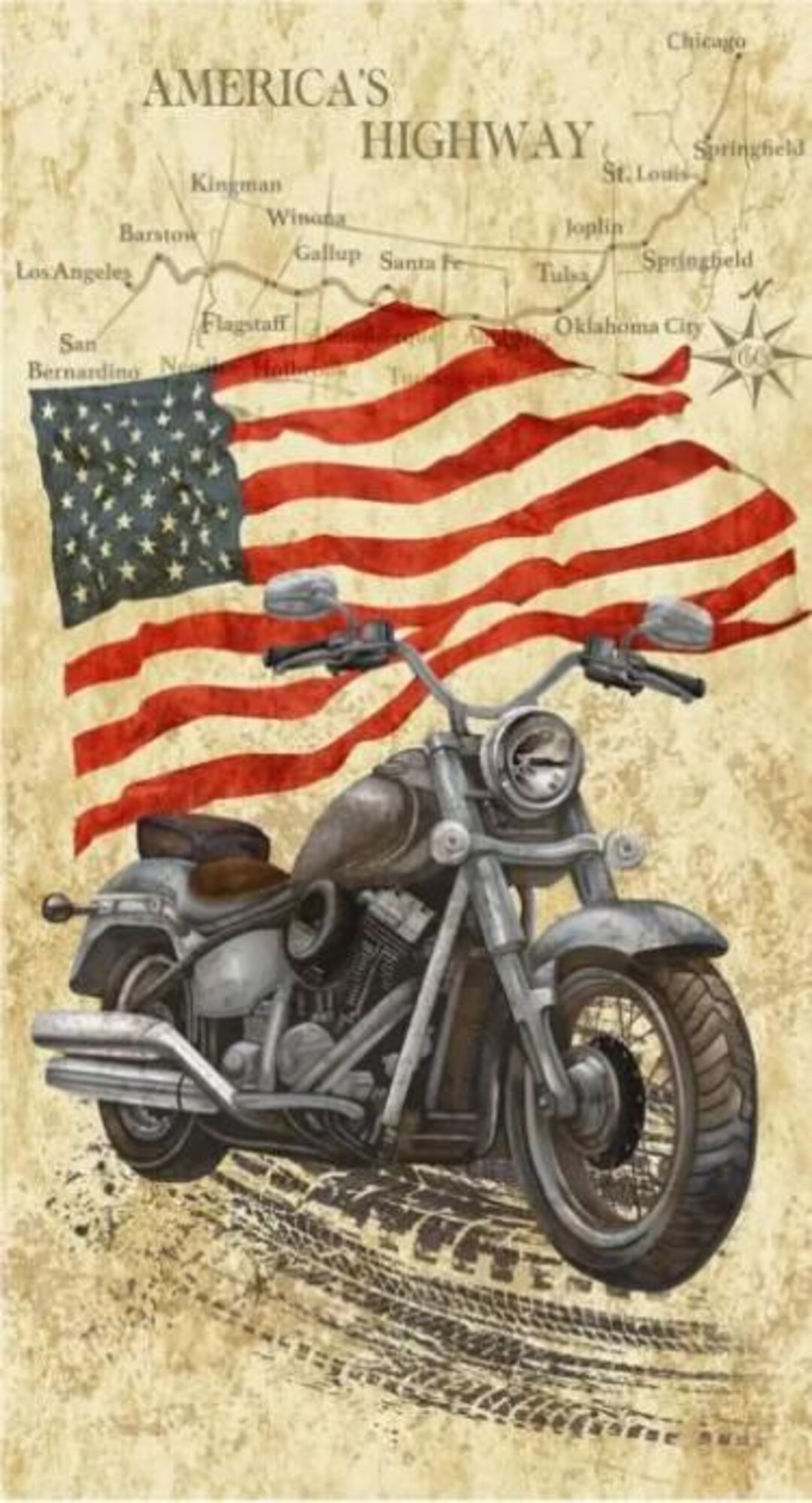 その他 antique motif * Vintage Motorcycle Panel by Timeless Treasures (cd3548) - Etsy Canada