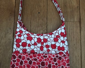 Red and White Circle Small Purse