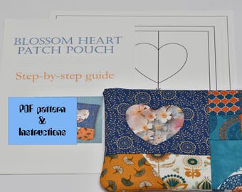 Digitales Patchwork Reißverschlussbeutel-Muster - Anfängerfreundliches Nähprojekt