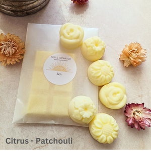 Citrus & Patchouli Natural Wax Melts | Made with Essential Oils | ZEN Wax Melts | Yoga Gifts | Chakra Balancing