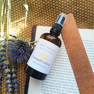 Tranquil Lullaby Sleep Spray – Natural Pillow & Room Mist with Lavender, Clary Sage and Geranium | Vegan | Made with Essential Oils