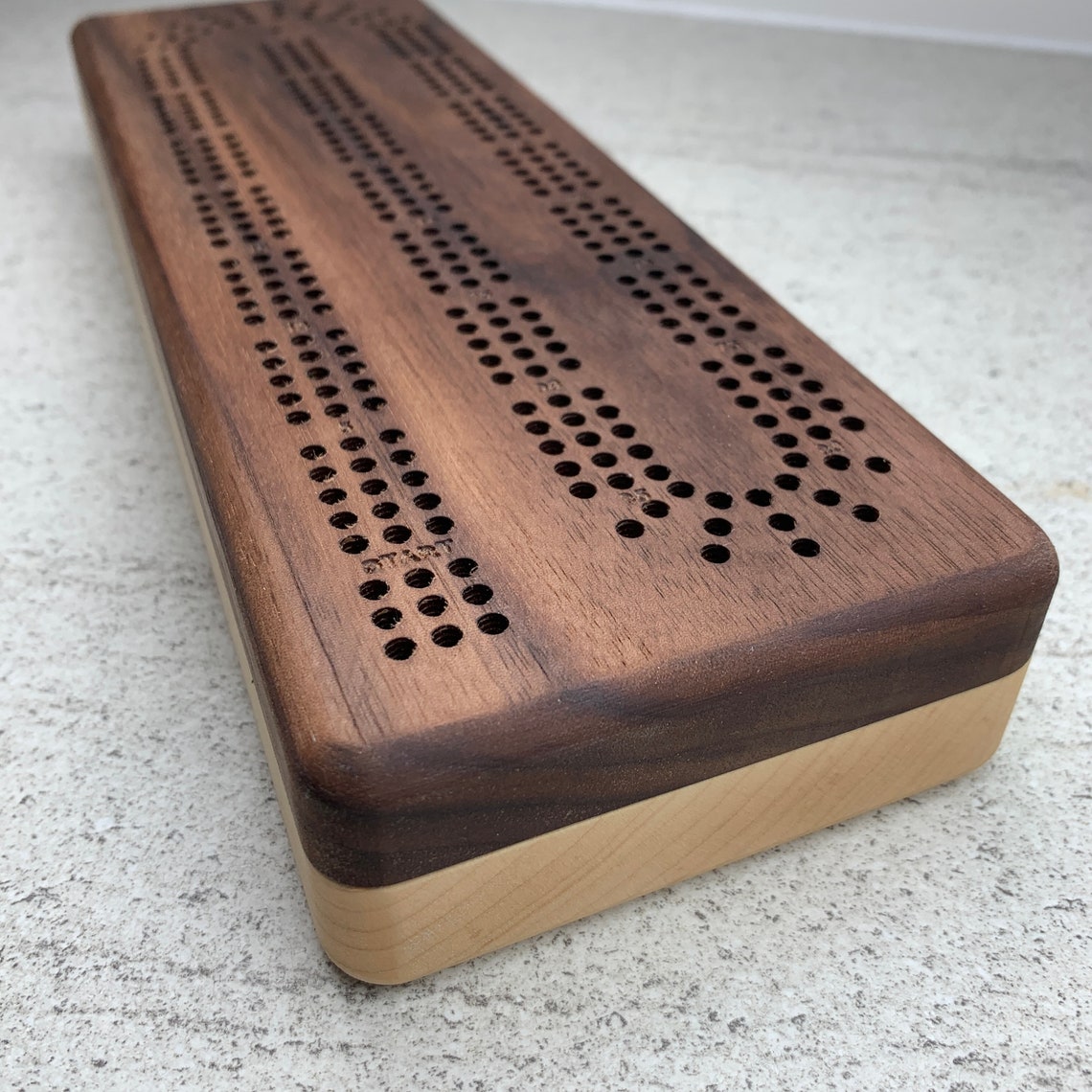 Luxury Cribbage Board with Pegs & Cards Etsy