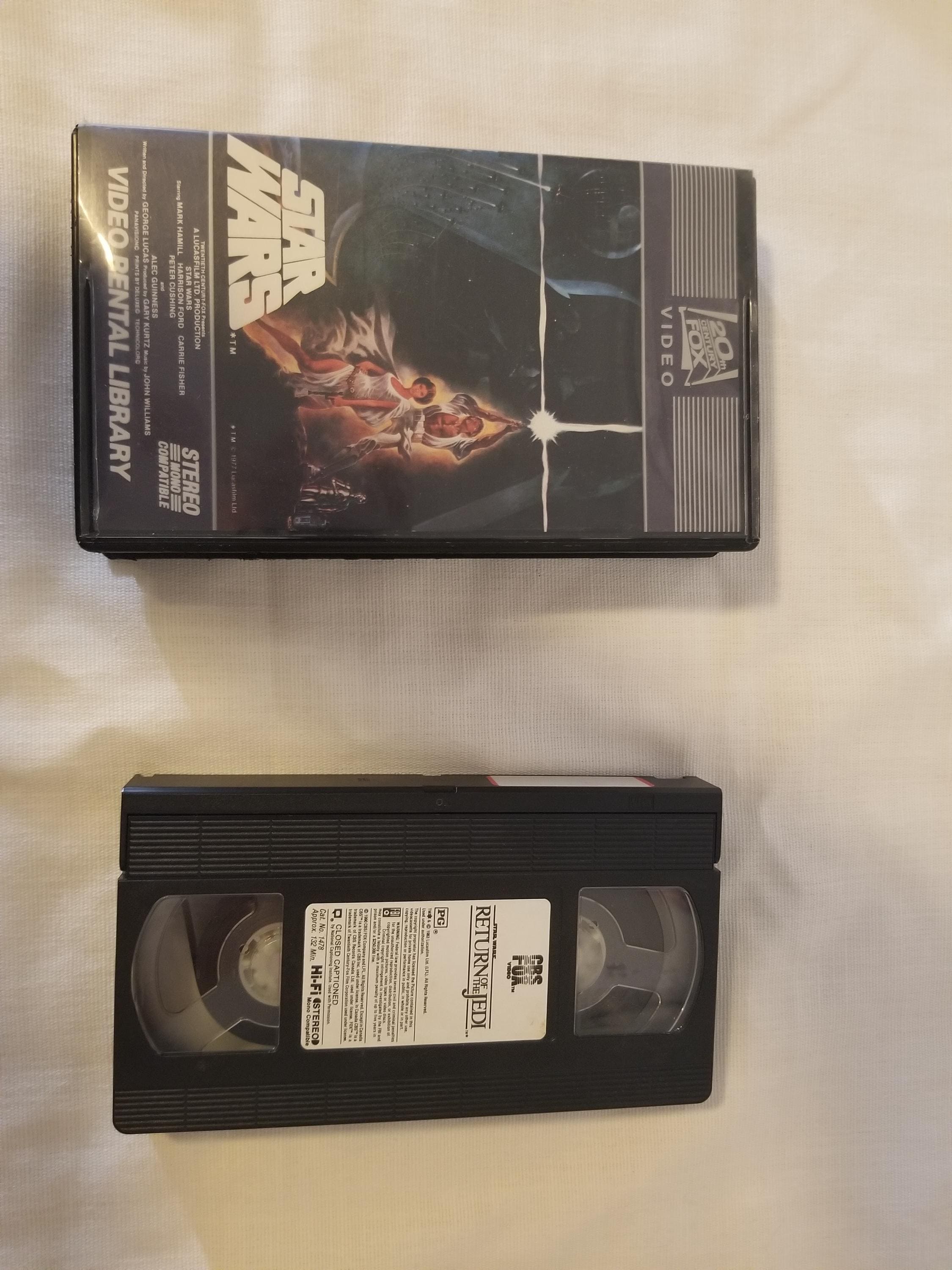 1982 Star Wars Video Rental Library (case Only) and CBS FOX Return