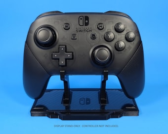 Custom Display Stand for Nintendo Switch Pro Controller - 3D Printed Holder Mount - Carbon Fiber Theme - Free Shipping!