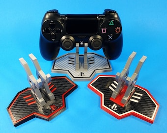 Présentoir pour manette PS4/PS5 imprimé en 3D - Style fibre de carbone