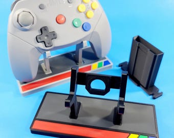 Retro Fighters Brawler64 Controller Stand – 3D-Printed Display with Cable Management - Holder Mount - Nintendo N64 - Free Shipping!