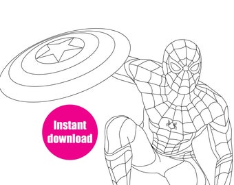 Marvel Colouring | Etsy