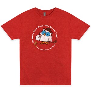 Tootsie Iconic Mr. Owl Heather Red Tee