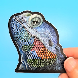 Bearded Dragon Sticker | 3 x 2.8 inch Lizard Sticker Reptile Sticker Reptile Accessories Australia Sticker Leopard Gecko Sticker Vet Sticker