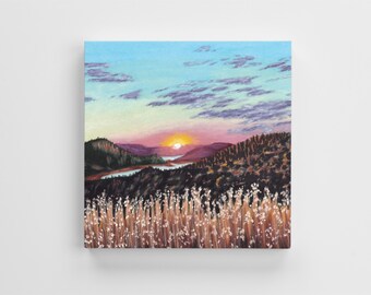 Sunset near Yosemite Fine Art Print on Canvas - Multiple Sizes Available