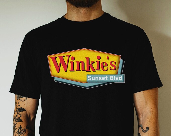 Winkie's Restaurant Men's Graphic T Shirt | Super Soft Mulholland Drive Cotton Tee