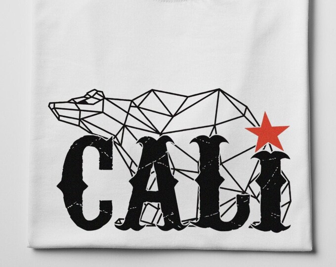 California Republic Men's/Unisex White Graphic T Shirt | Super Soft Men's Cali Tee