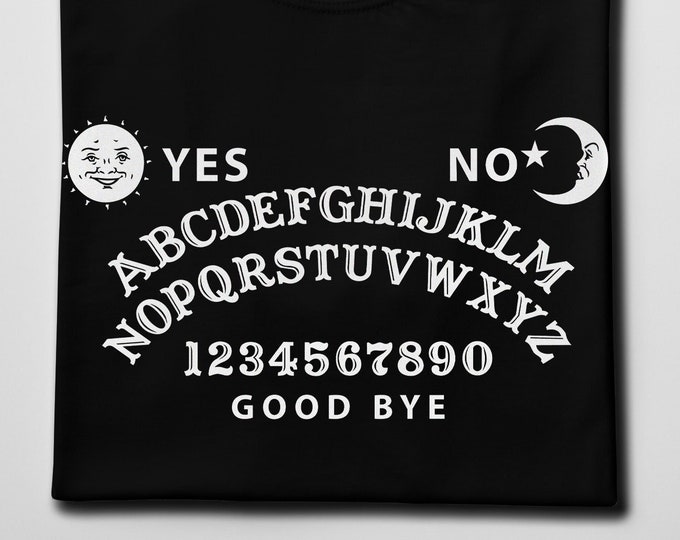 Ouija Board Men's/Unisex Black Graphic T Shirt | Super Soft Men's Gothic Tee