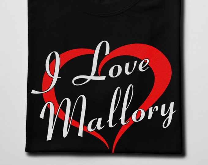 I Love Mallory Knox Men's/Unisex Black Graphic T Shirt | Super Soft Men's Tee