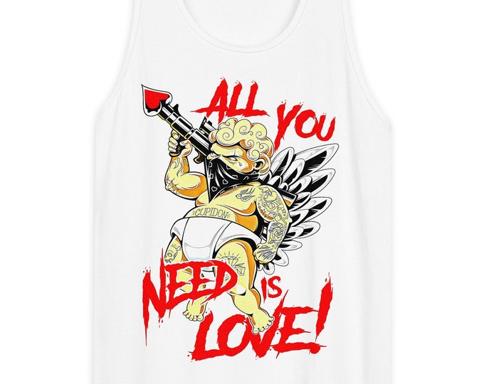 All You Need Is Love Men's/Unisex Premium White Tank Top