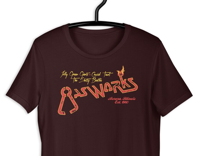 Gasworks Bar Men's Premium Graphic T Shirt | Bella + Canvas Oxblood Unisex Fashion